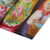 Matryoshkaのカラフルな人形 カッティングボード (角)