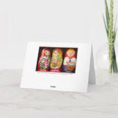 Matryoshkaのカラフルな人形 カード (裏面)