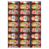 Matryoshkaのカラフルな人形 テーブルクロス (正面)