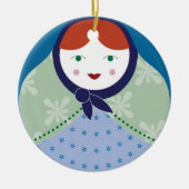 Matryoshkaのクリスマスツリーのオーナメント セラミックオーナメント (正面)