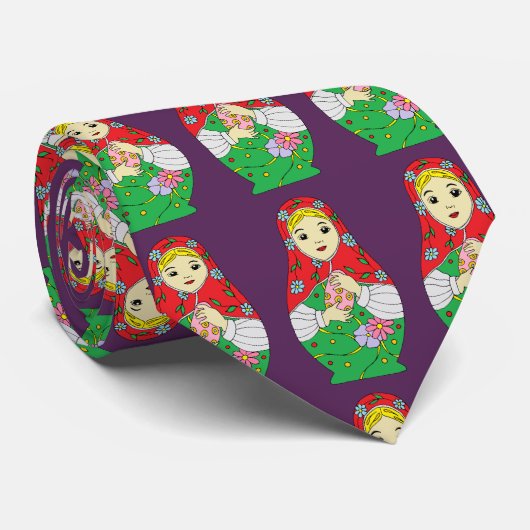 Matryoshkaのタイ ネクタイ (ロール)