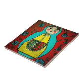 matryoshkaのロシアのなネスティング人形のセラミックタイル タイル (側面)