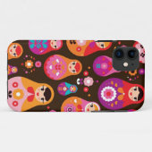 Matryoshkaのロシアのな人形パターンイラストレーションの例 Case-Mate iPhoneケース (裏面(横))