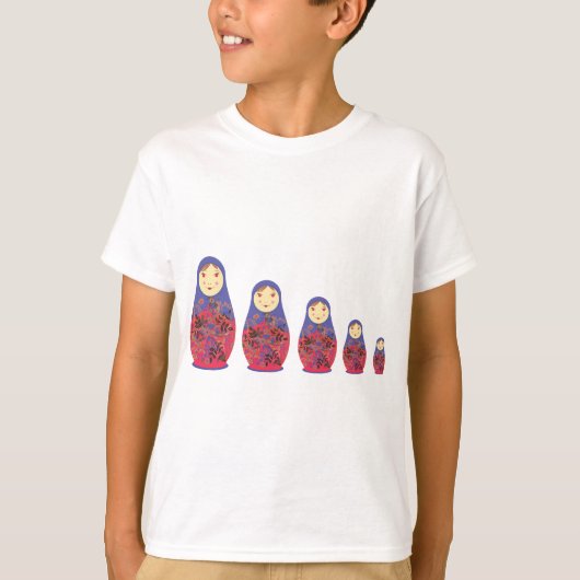 Matryoshkaの人形の~のロシアのなネスティング/Babushka Tシャツ (正面)