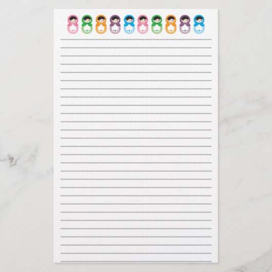 Matryoshkaの人形 便箋 (正面)