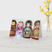 Matryoshkas カード (黄色い花)