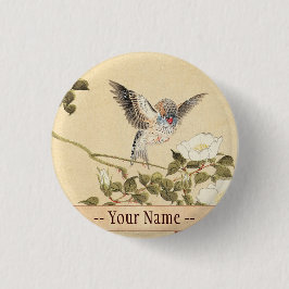 Matsumoto Keibun Bird and Flower Album Zebra Finch 缶バッジ