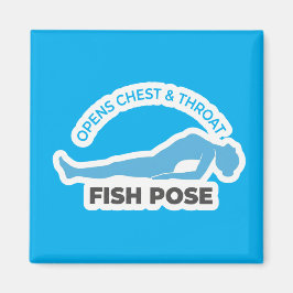 Matsyasana Fish Pose • Opens Chest & Throat Yoga マグネット