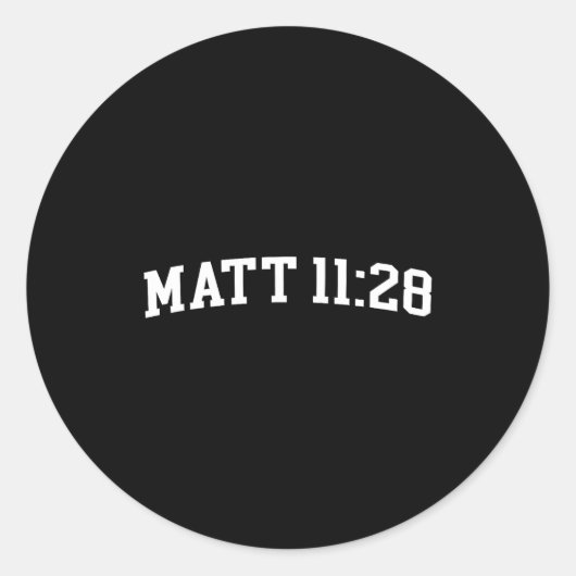 Matt 11_28  ラウンドシール (正面)