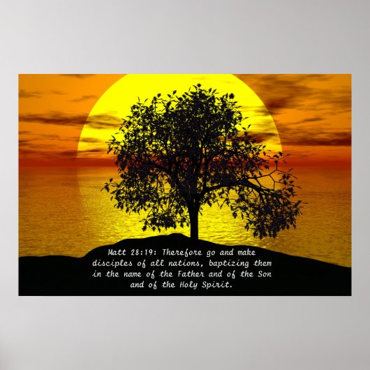 Matt 28:19だから行って弟子を作りなさい ポスター (正面)