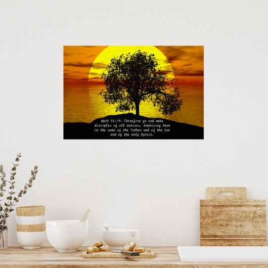 Matt 28:19だから行って弟子を作りなさい ポスター (キッチン)