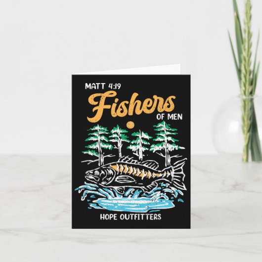 Matt 419 Fishers Of Men Christian Fishing Fathers  カード (正面)