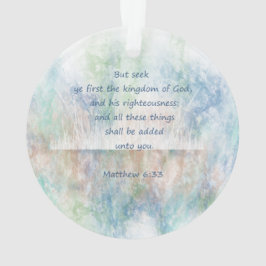 Matt 6:33 Seek Ye First God Bible聖なる書物、 経典 オーナメント