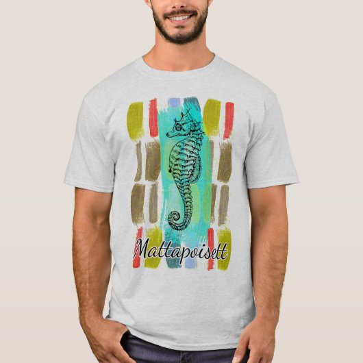 Mattapoisettのタツノオトシゴのティー Tシャツ (正面)
