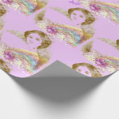 Matteヴィンテージファンの女性包装紙 ラッピングペーパー (角)