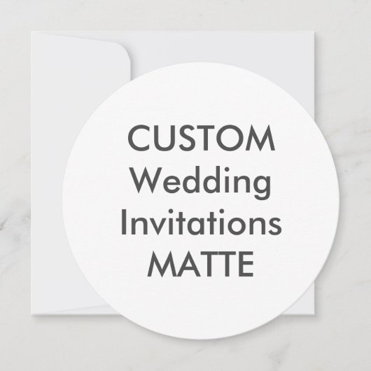 MATTE 5.25インチラウンド結婚式招待状 招待状 (正面)