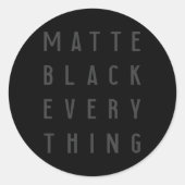 Matte Black Every Technology ラウンドシール (正面)