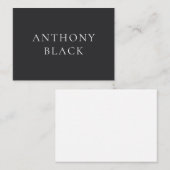 Matte Black Minimalist Plain Elegant Classical ノートカード (正面/裏面)