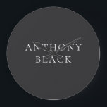 Matte Black Minimalist Plain Elegant Classical ラージ壁時計<br><div class="desc">Represent yourself with this modern, elegant design. This template can be customized to meet all professional occupations.</div>