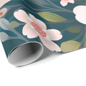 Matte Floral Wrapping Paper – Elegant Flower  ラッピングペーパー (ロールコーナー)