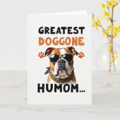 Matte Greatest Doggone Humom Card カード (黄色い花)