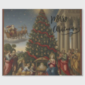 Matte Nativity Santa Christmas Wrapping Paper ラッピングペーパー (フラット)