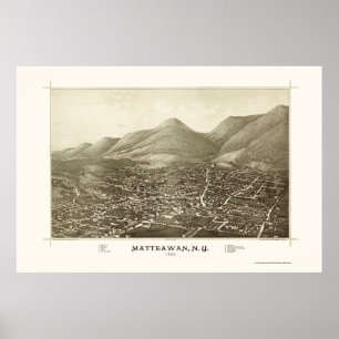 Matteawan, NYパノラママップ – 1886 ポスター