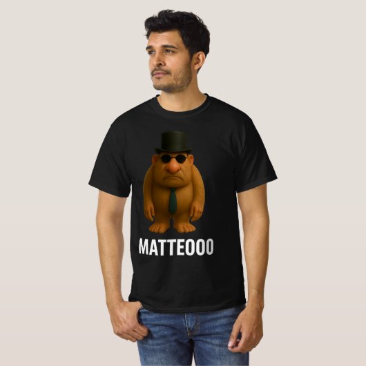 Matteo Mateo Matteooo Italian Brainrot Meme  Tシャツ (正面フル)