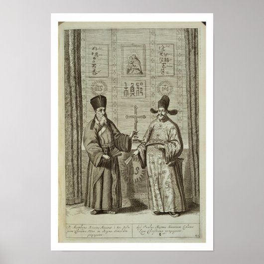 Matteo Ricci(1552-1610)とPaulus Li、「チン」より ポスター (正面)