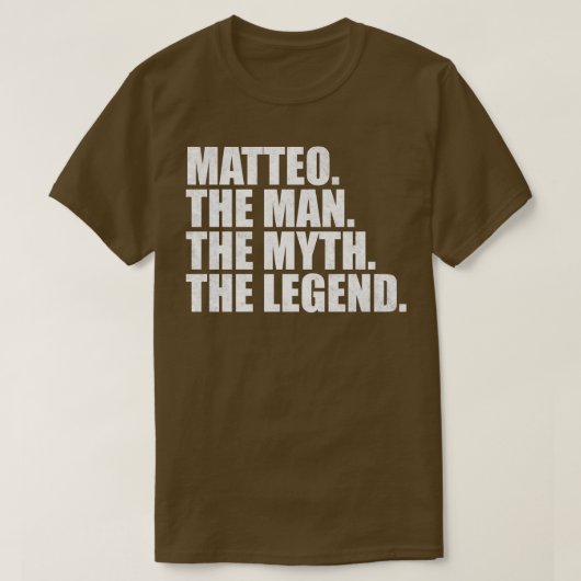 MatteoMatteo名Matteo与え名 Tシャツ (デザイン正面)
