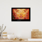 MATTERは赤い黄色のフラクタルマスクには関係ない ポスター (キッチン)