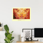 MATTERは赤い黄色のフラクタルマスクには関係ない ポスター (ホームオフィス)