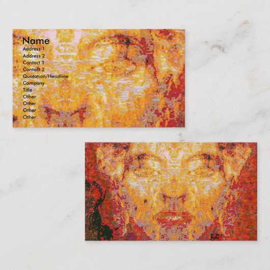 MATTERは赤い黄色のフラクタルマスクには関係ない 名刺 (正面/裏面)