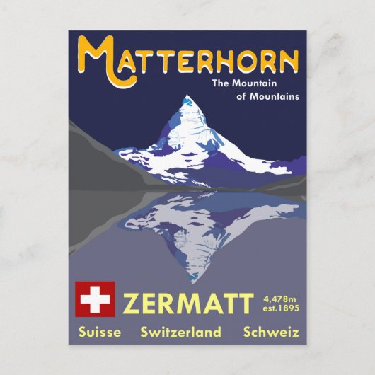 Matterhorn,ツェルマット,スイス, ポストカード (正面)