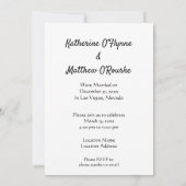 Matterhorn Elopement上の日の出 招待状 (裏面)