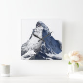 Matterhorn, Hausberg in den Schweizer Alpen スクエア壁時計 (ホーム)