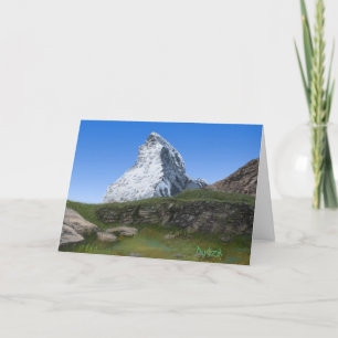 Matterhorn in Switzerland励ましの詩JW サンキューカード