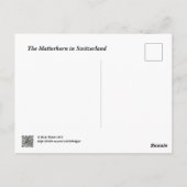 Matterhorn in Switzerland  ポストカード (裏面)