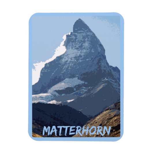 Matterhorn Mountainデザイン、スイス・ツェルマット マグネット (縦)