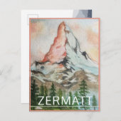 Matterhorn Zermatt Switzertトラベルポストカード シーズンポストカード (正面/裏面)
