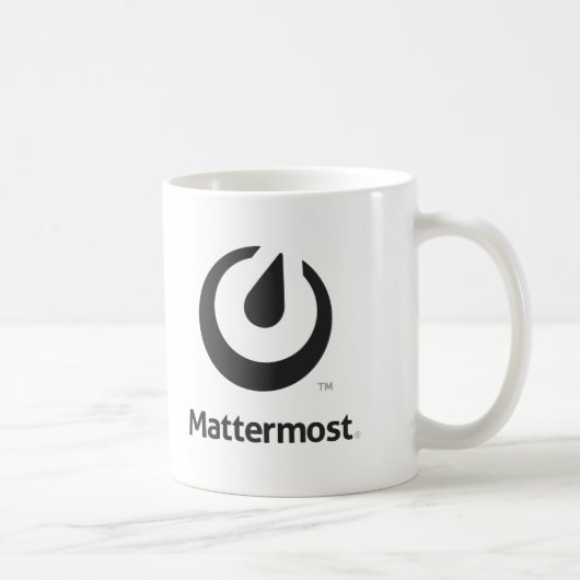 Mattermostのロゴのマグ コーヒーマグカップ (右)