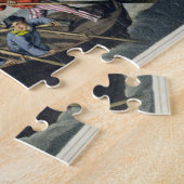 Matth著刻まれるクジラを攻撃する船のボート ジグソーパズル (側面)