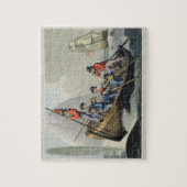 Matth著刻まれるクジラを攻撃する船のボート ジグソーパズル (縦)