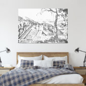 Matthäus Merian: Heidelberg - Hortus Palatinus キャンバスプリント (インサイチュ (寝室))