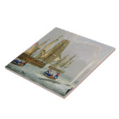 Matthewのダビングによって刻まれるクジラに近づくボート タイル (側面)