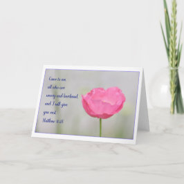 Matthewの11:28の挨拶状 カード