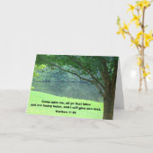 Matthewの11:28 カード (黄色い花)