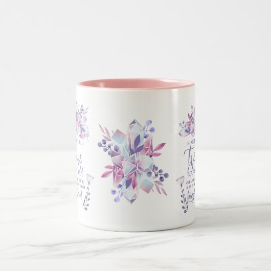 Matthewの13:44のキリスト教のマグの宝石 ツートーンマグカップ (中央)