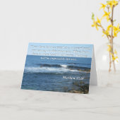 Matthewの17:20の聖書の引用文カード カード (黄色い花)