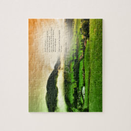 Matthewの17:20移動山の聖書の詩の日没 ジグソーパズル